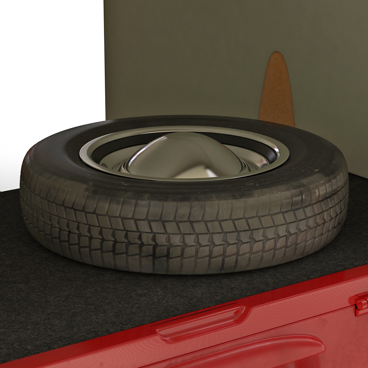 3D Volkswagen Type 2 Panel Van Rigged Red model