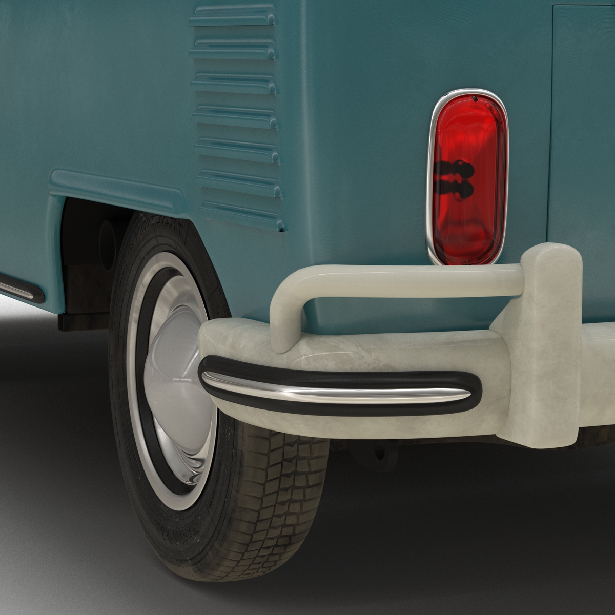 3D Volkswagen Type 2 Single Cab Pick Up Blue