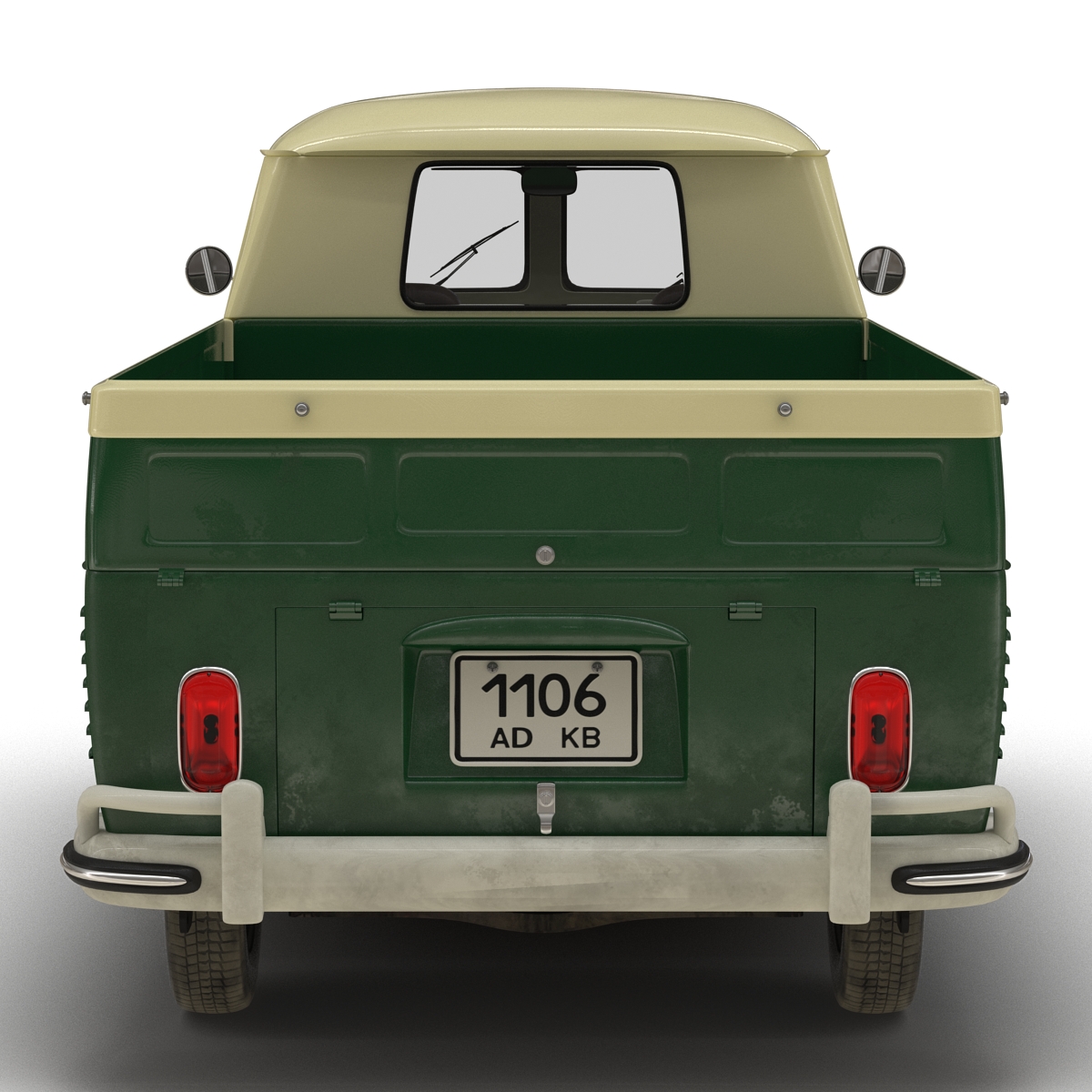 Volkswagen Type 2 Single Cab Pick Up Green 3D