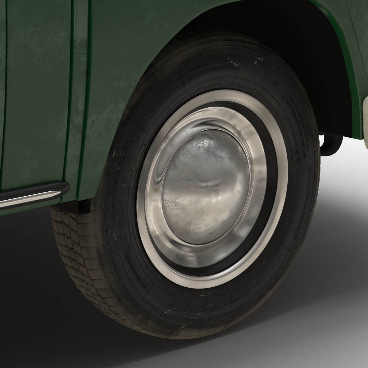 Volkswagen Type 2 Single Cab Pick Up Green 3D