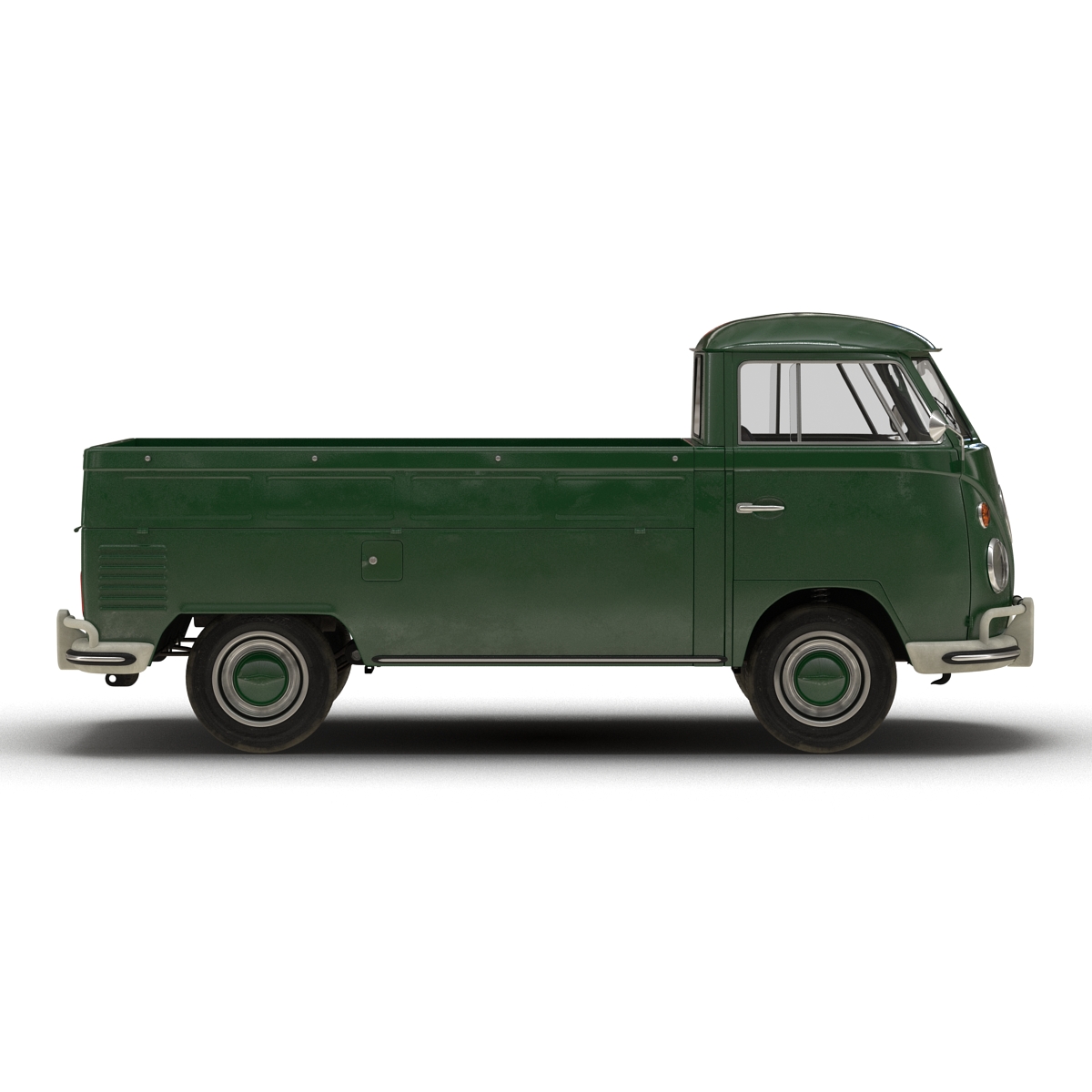 Volkswagen Type 2 Single Cab Pick Up Green 2 3D model