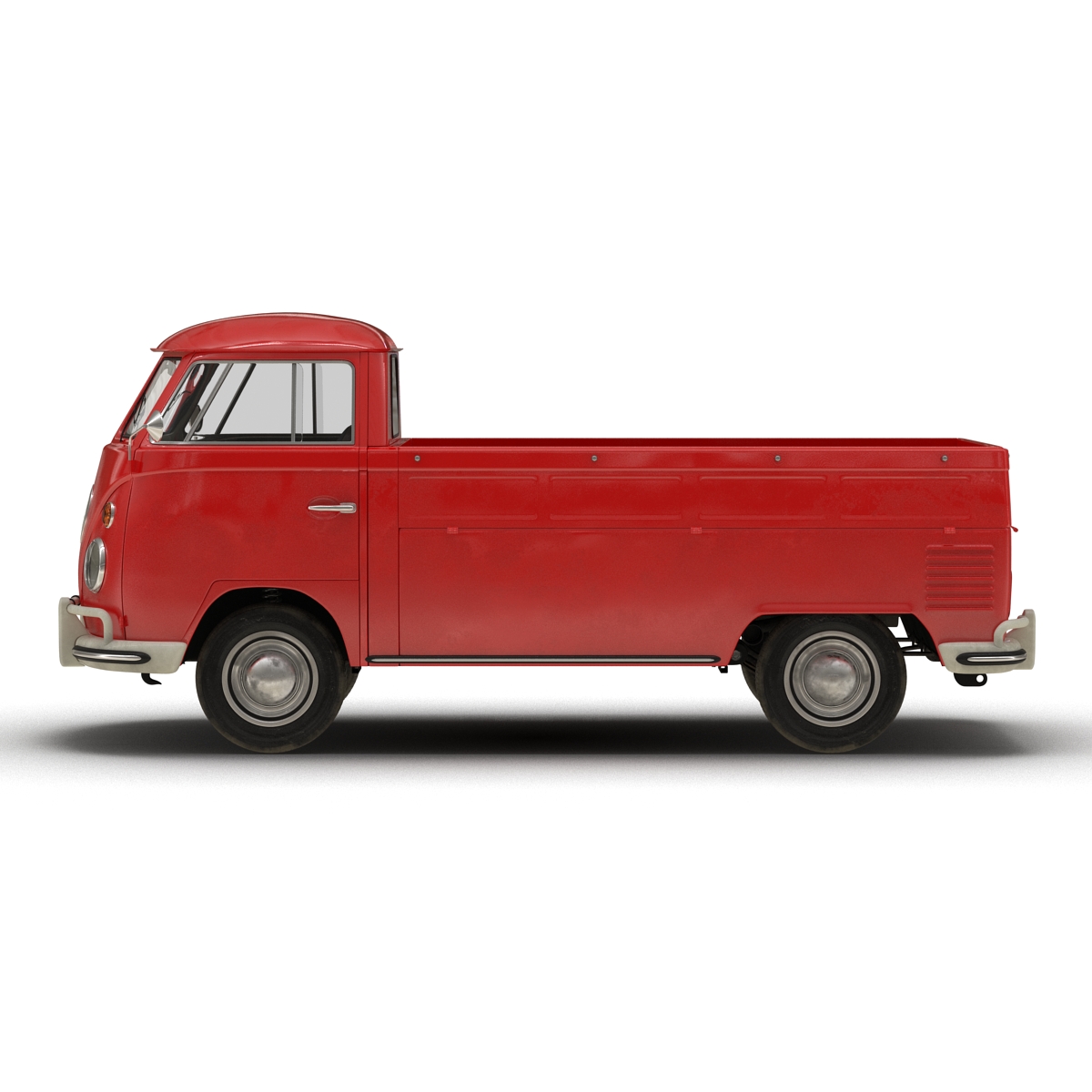 3D model Volkswagen Type 2 Single Cab Pick Up Red