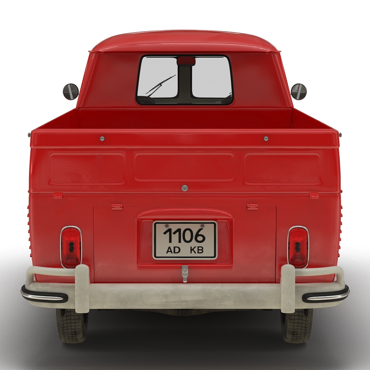 3D model Volkswagen Type 2 Single Cab Pick Up Red