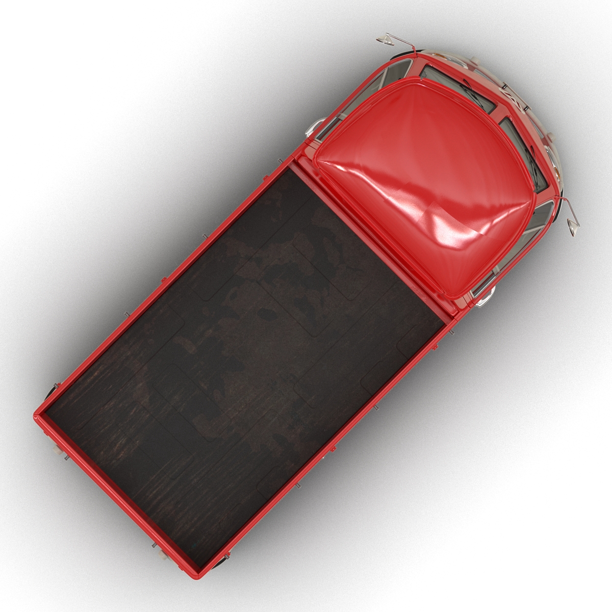 3D model Volkswagen Type 2 Single Cab Pick Up Red