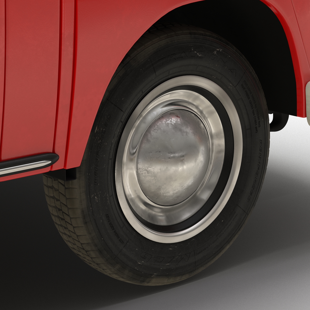 3D model Volkswagen Type 2 Single Cab Pick Up Red