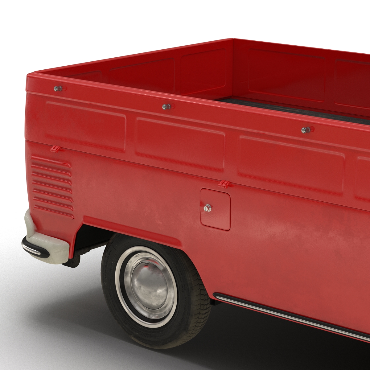 3D model Volkswagen Type 2 Single Cab Pick Up Red