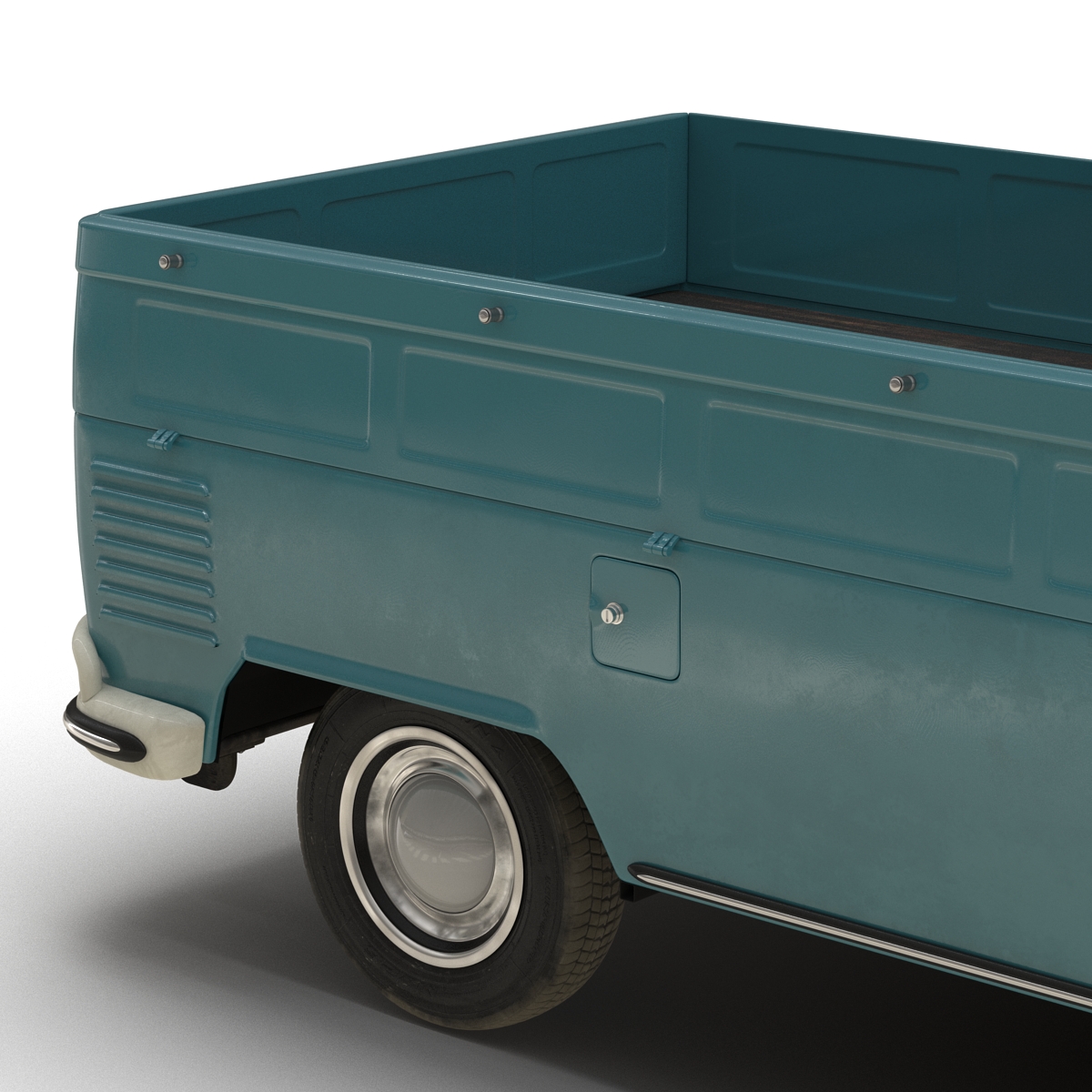 3D Volkswagen Type 2 Single Cab Pick Up Rigged Blue model