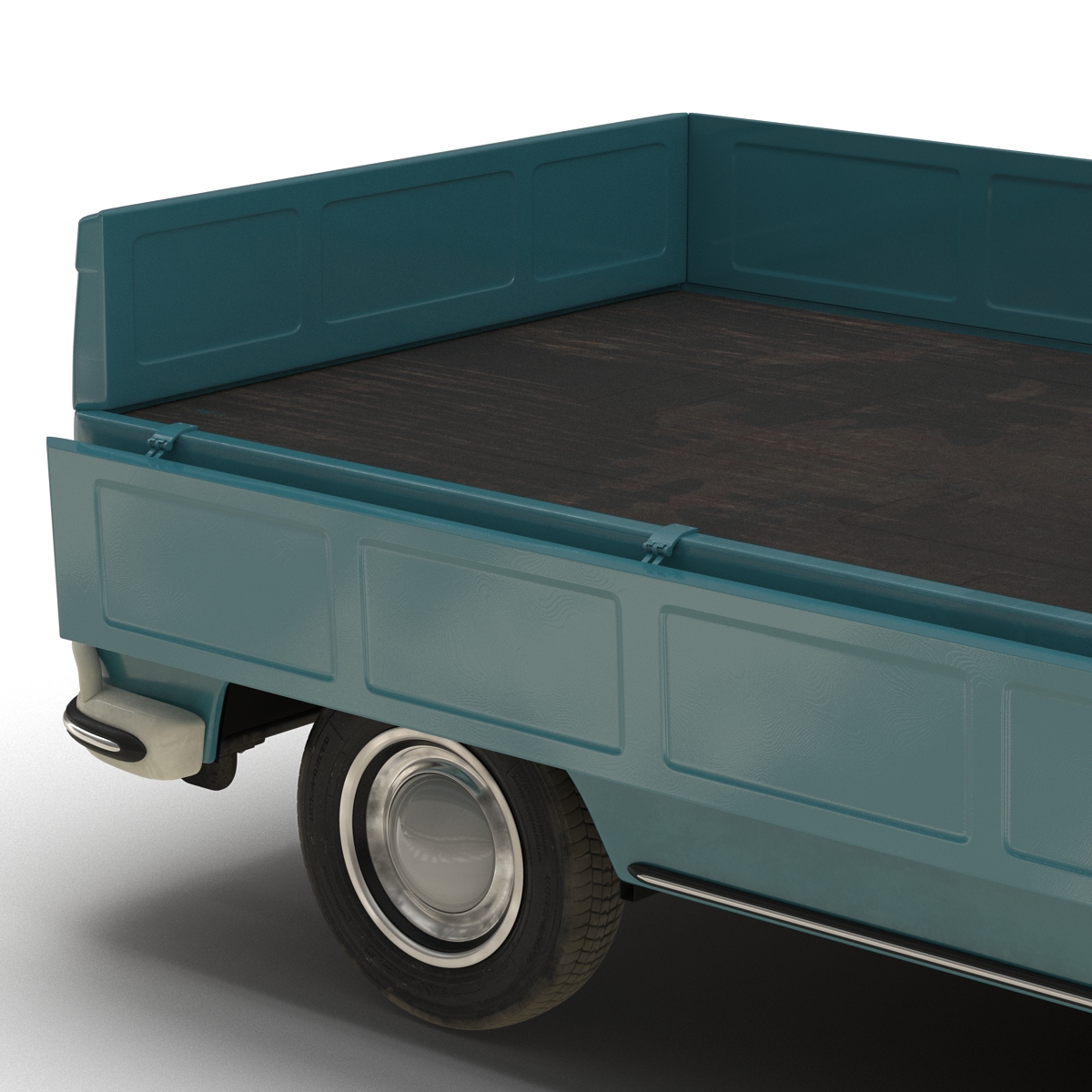 3D Volkswagen Type 2 Single Cab Pick Up Rigged Blue model