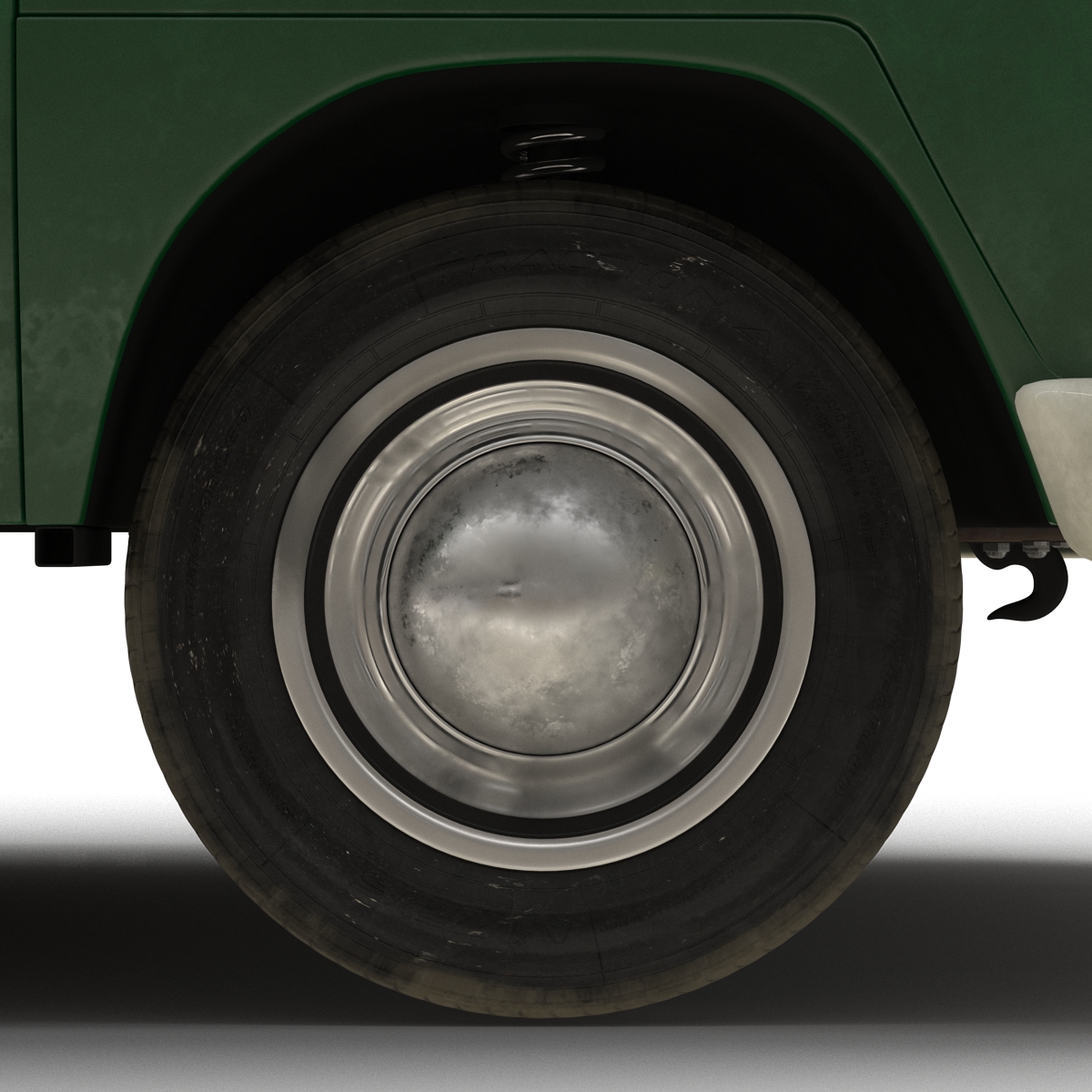 Volkswagen Type 2 Single Cab Pick Up Rigged Green 3D model