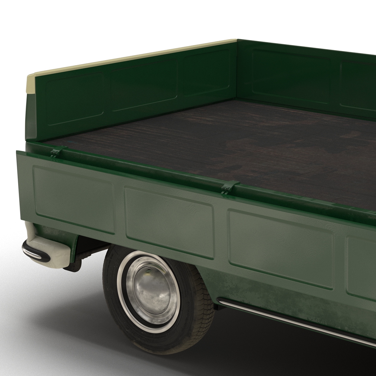 Volkswagen Type 2 Single Cab Pick Up Rigged Green 3D model