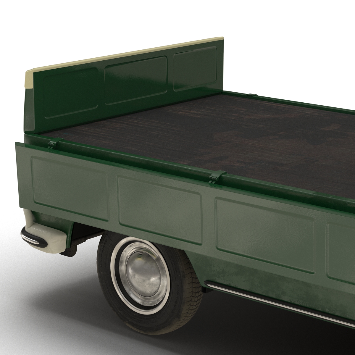 Volkswagen Type 2 Single Cab Pick Up Rigged Green 3D model