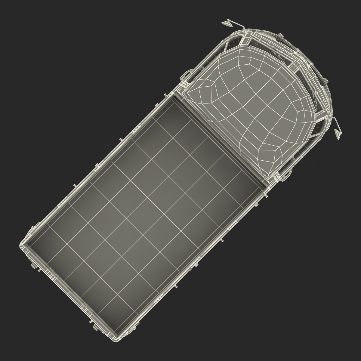 Volkswagen Type 2 Single Cab Pick Up Rigged Green 3D model