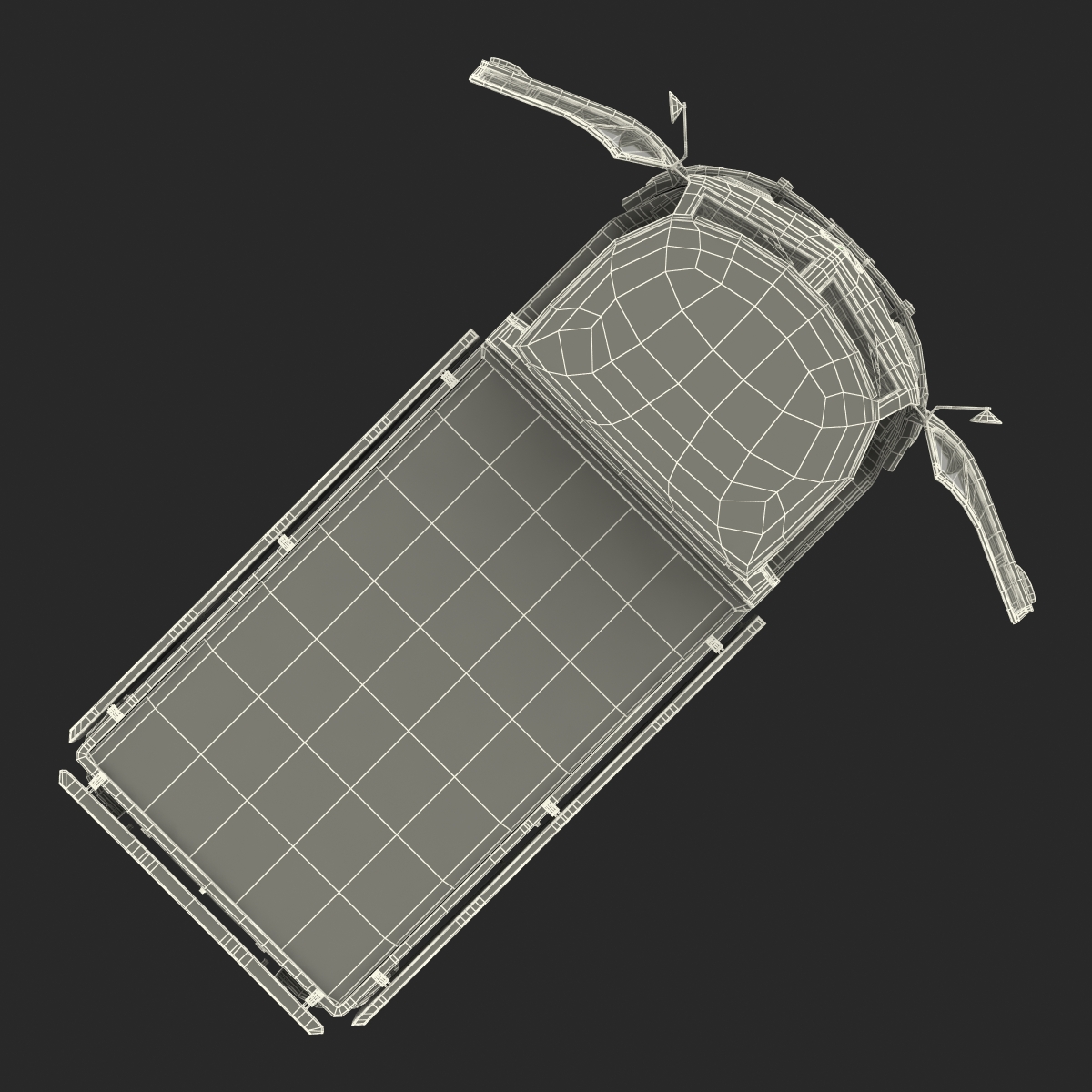 Volkswagen Type 2 Single Cab Pick Up Rigged Green 3D model