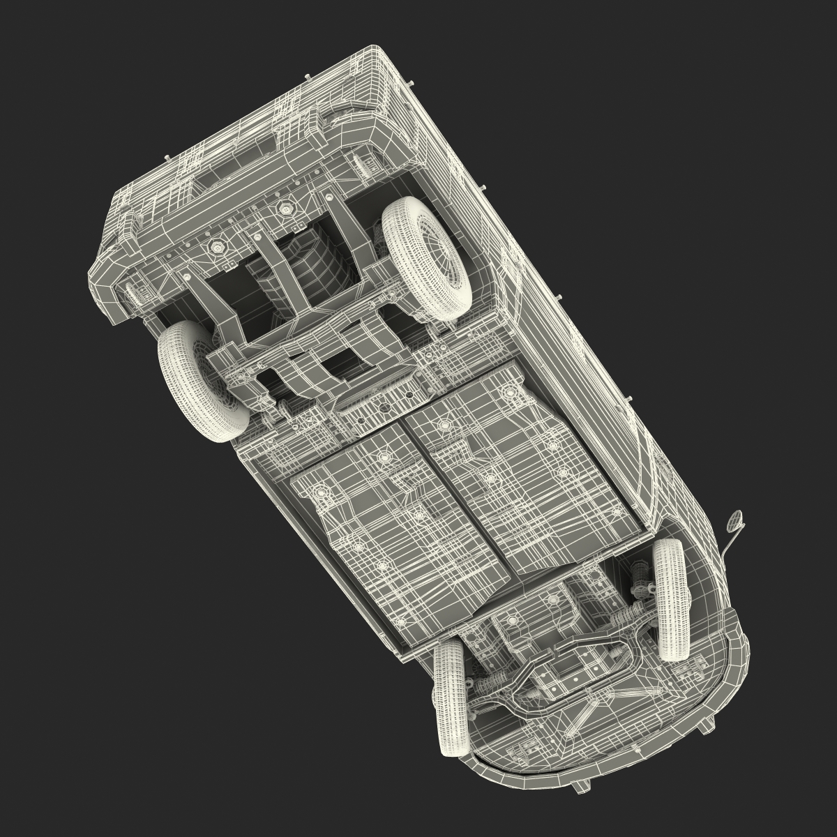 Volkswagen Type 2 Single Cab Pick Up Rigged Green 3D model