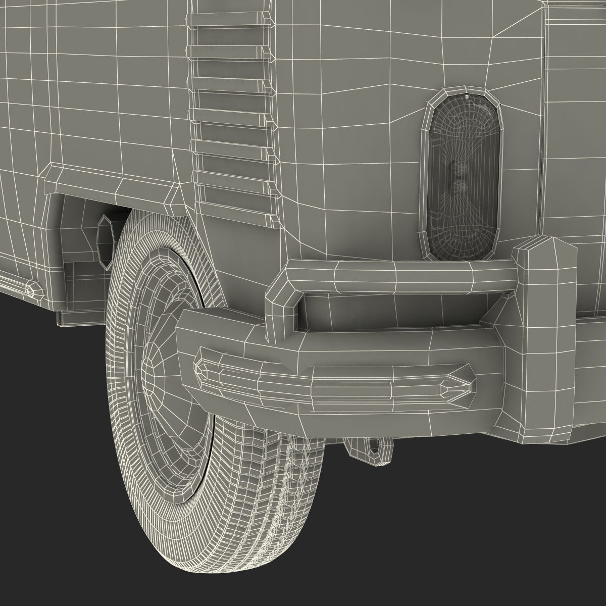 Volkswagen Type 2 Single Cab Pick Up Rigged Green 3D model