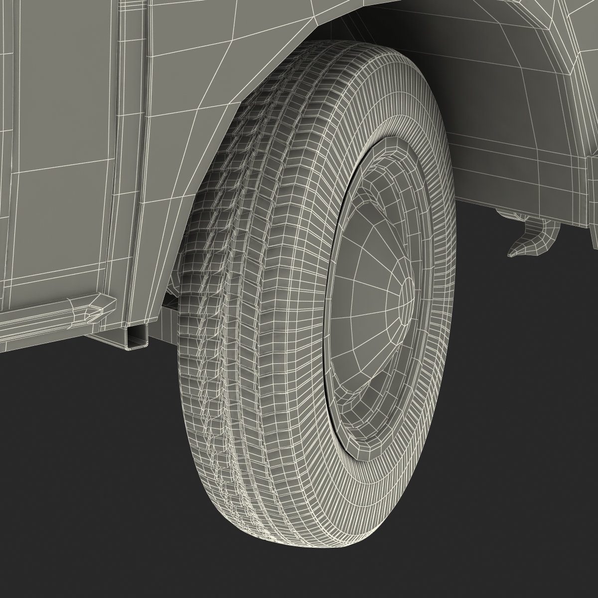 Volkswagen Type 2 Single Cab Pick Up Rigged Green 3D model