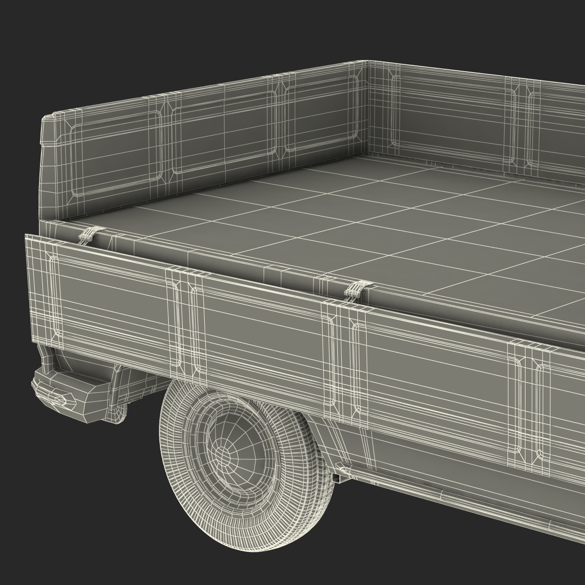 Volkswagen Type 2 Single Cab Pick Up Rigged Green 3D model