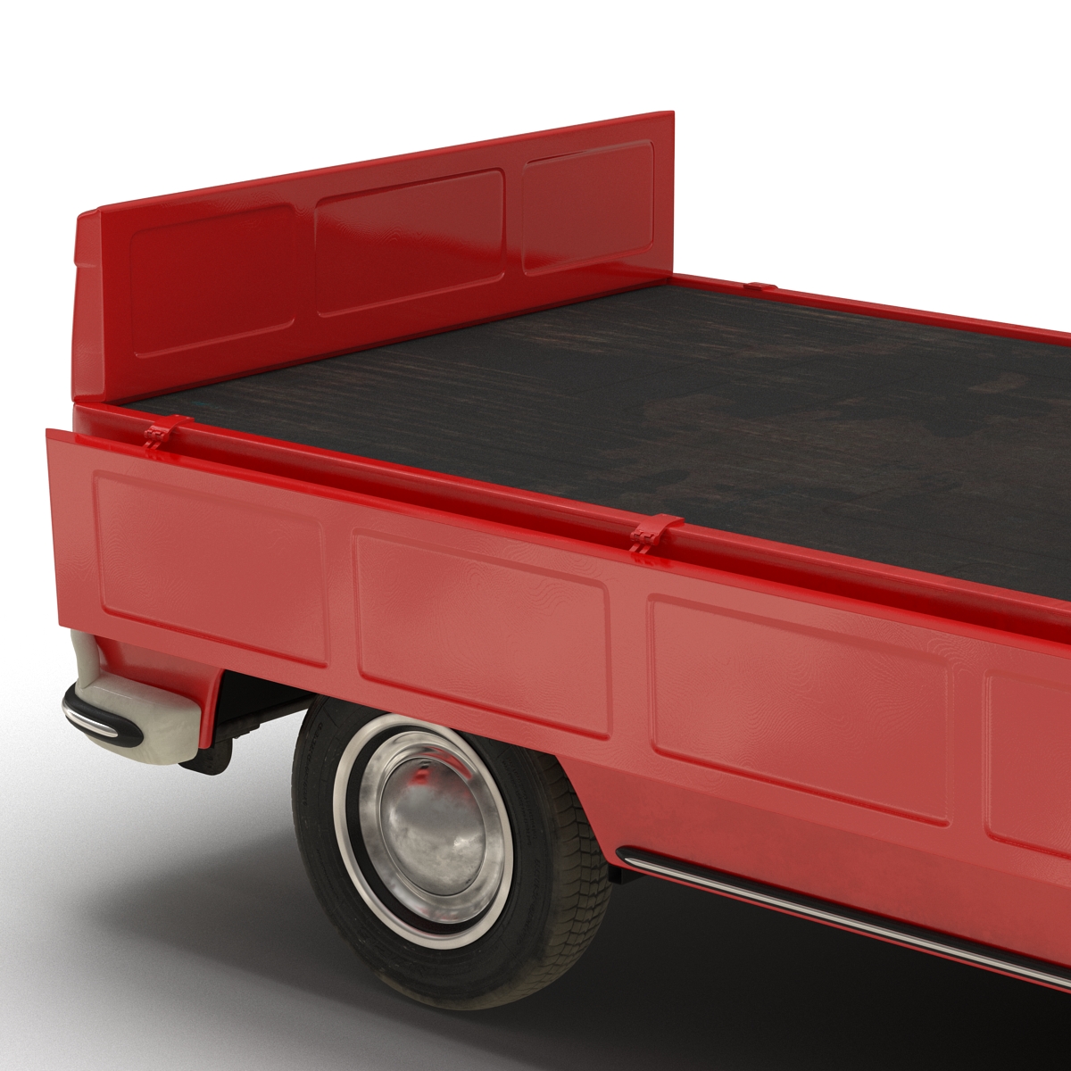 Volkswagen Type 2 Single Cab Pick Up Rigged Red 3D
