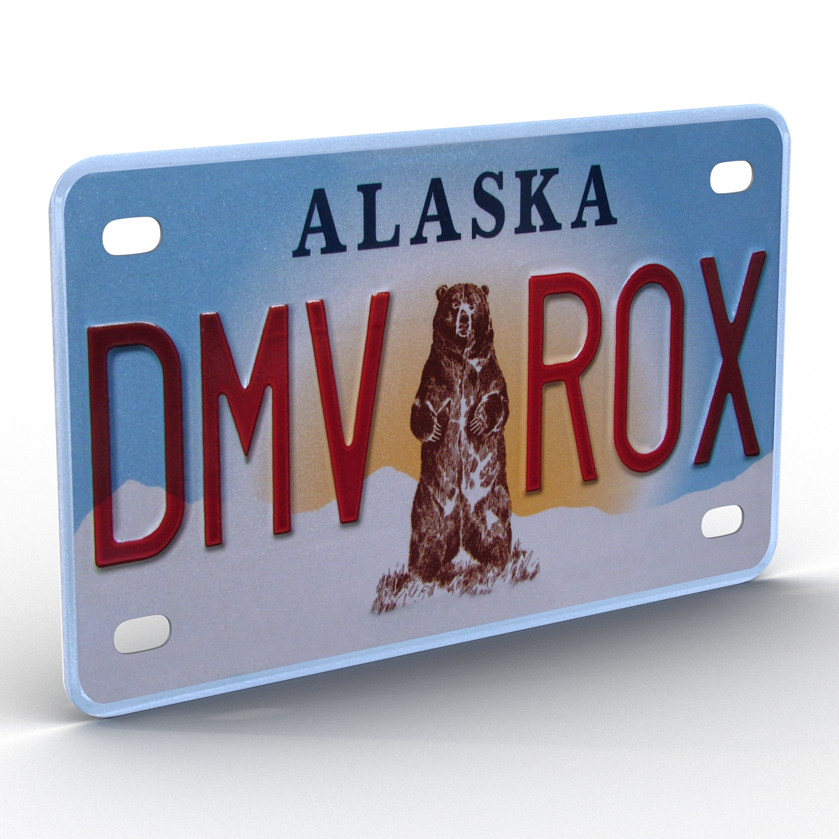 3D model Alaska License Plate