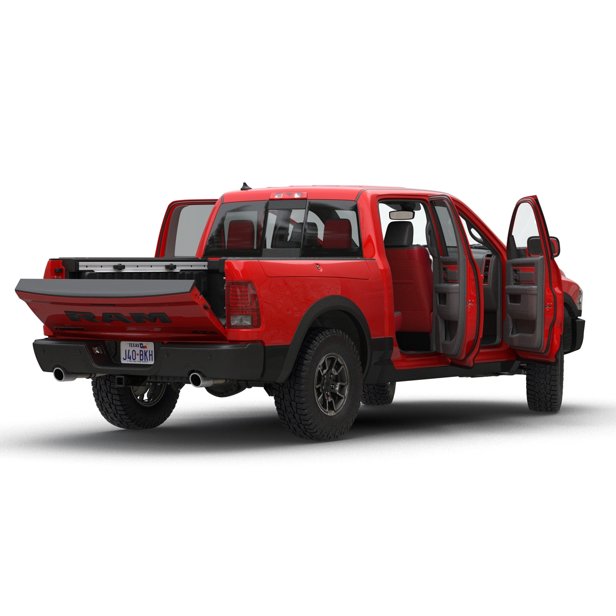 3D Dodge Ram Rebel 2016 Pikup Rigged model