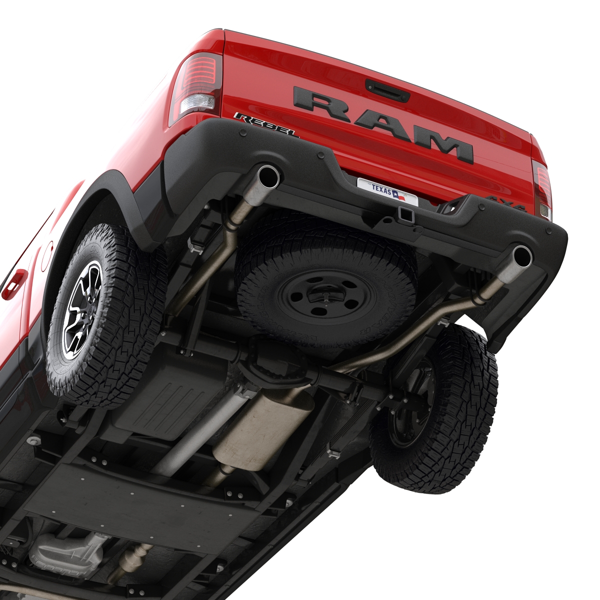 3D Dodge Ram Rebel 2016 Pikup Rigged model