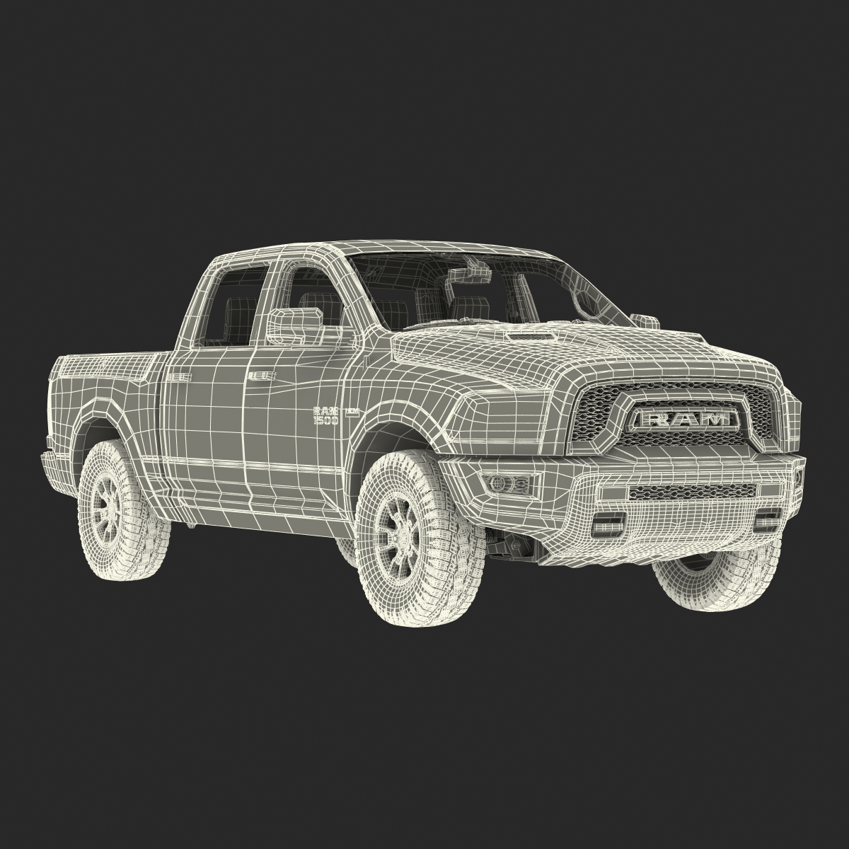 3D Dodge Ram Rebel 2016 Pikup