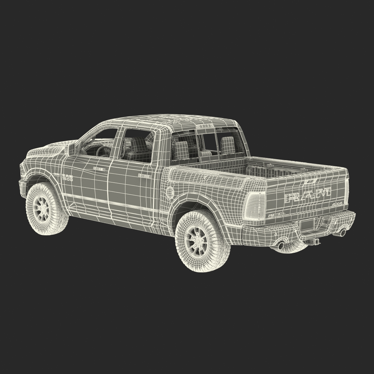 3D Dodge Ram Rebel 2016 Pikup