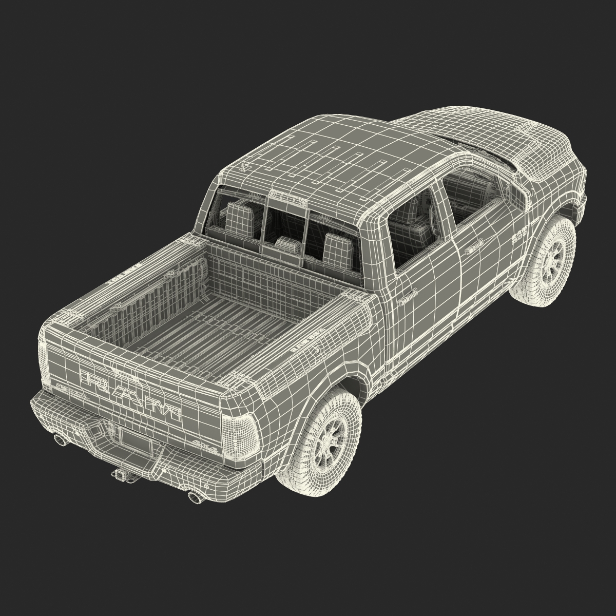 3D Dodge Ram Rebel 2016 Pikup