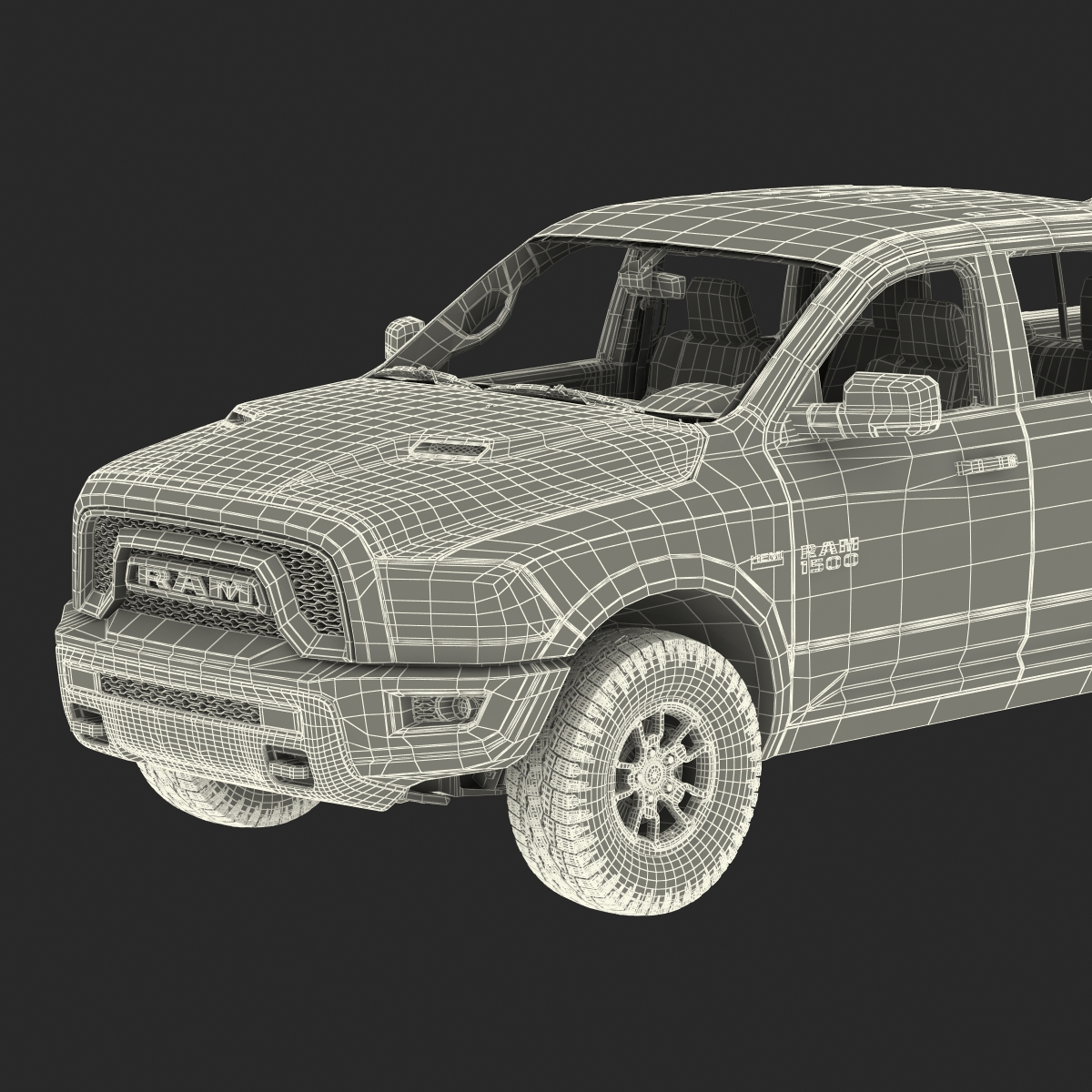 3D Dodge Ram Rebel 2016 Pikup