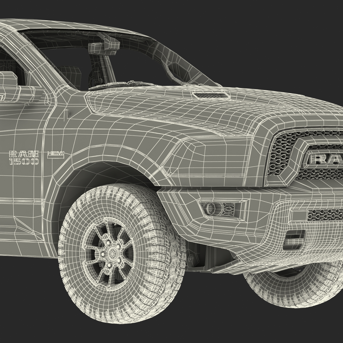 3D Dodge Ram Rebel 2016 Pikup