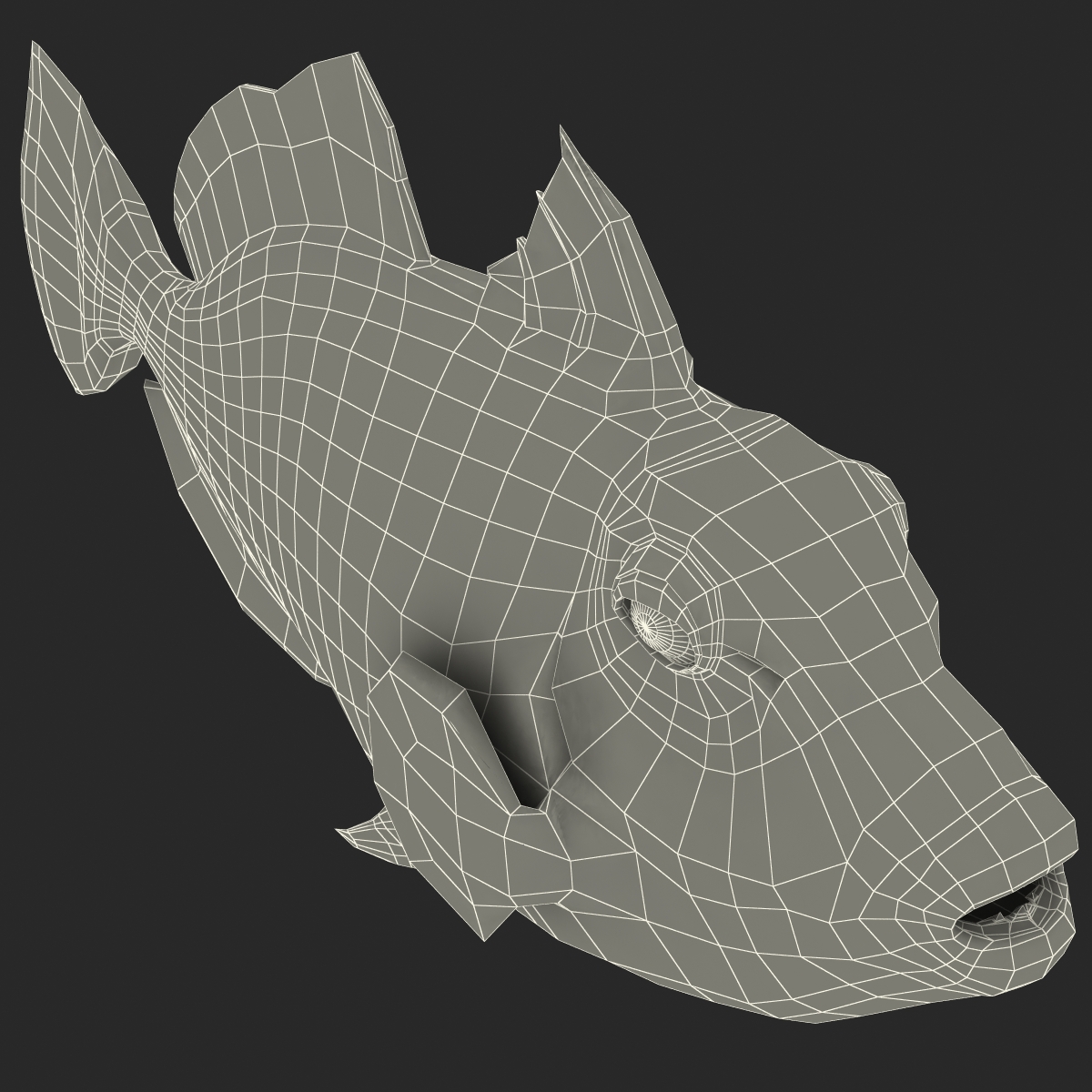 3D model Clown Trigger Fish Rigged