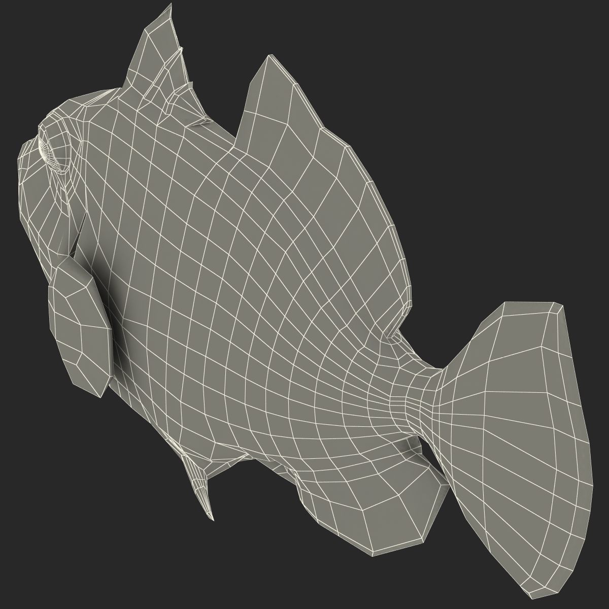 3D model Clown Trigger Fish Rigged