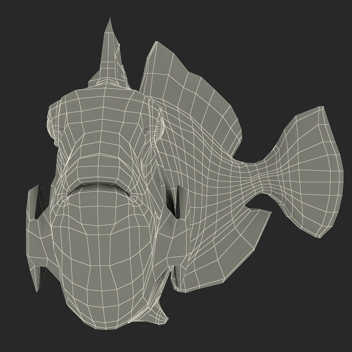 3D model Clown Trigger Fish Rigged