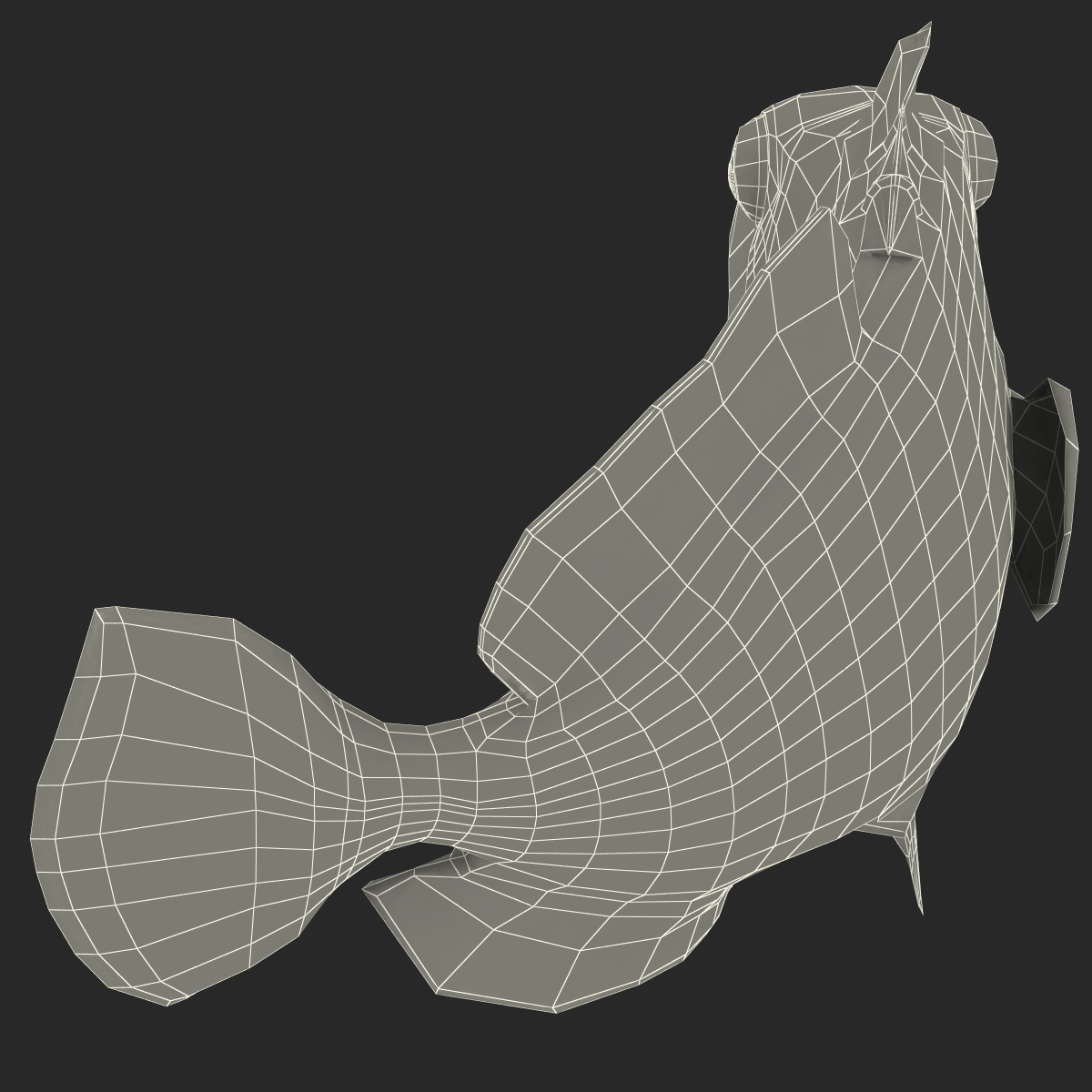 3D model Clown Trigger Fish Rigged