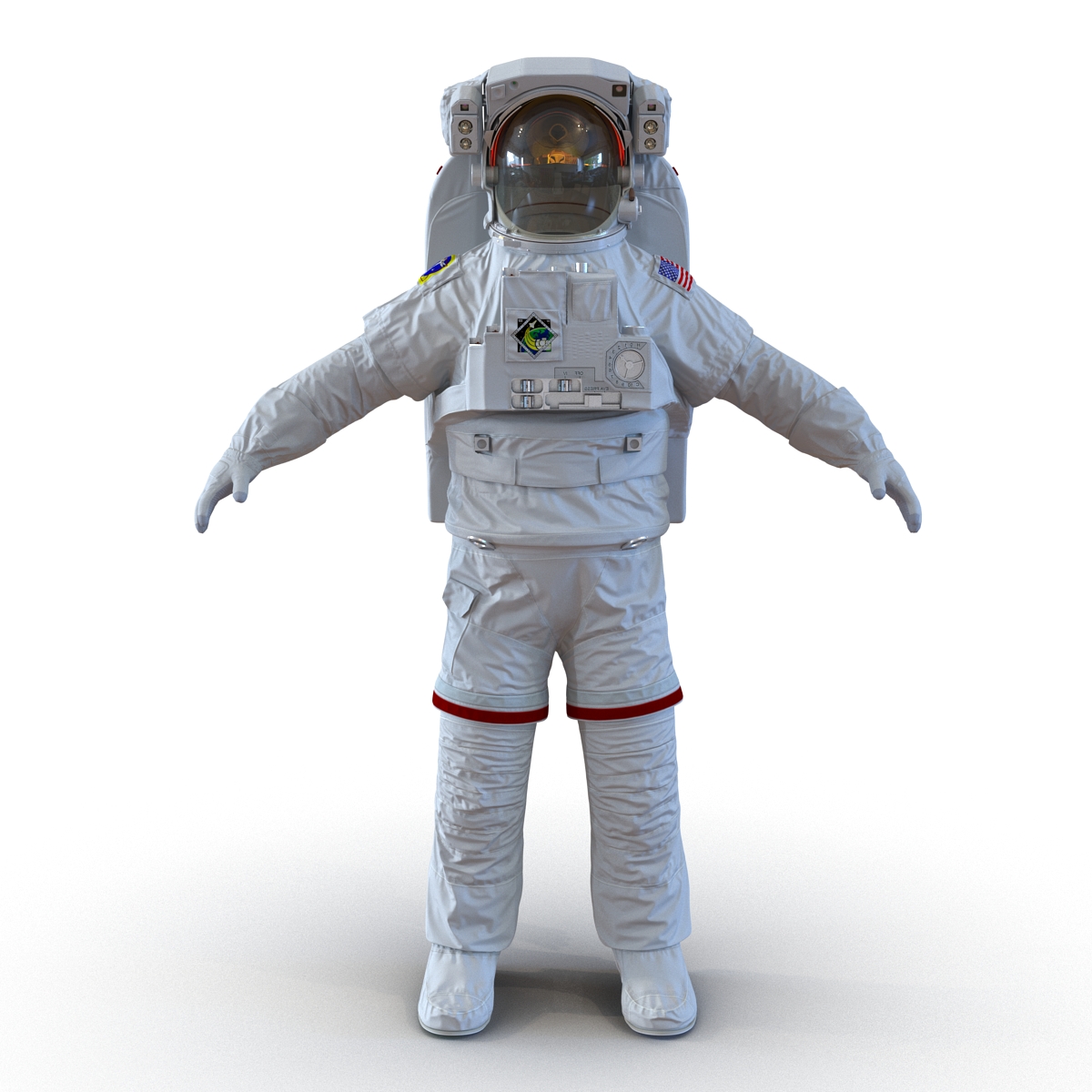 3D model Extravehicular Mobility Unit Rigged