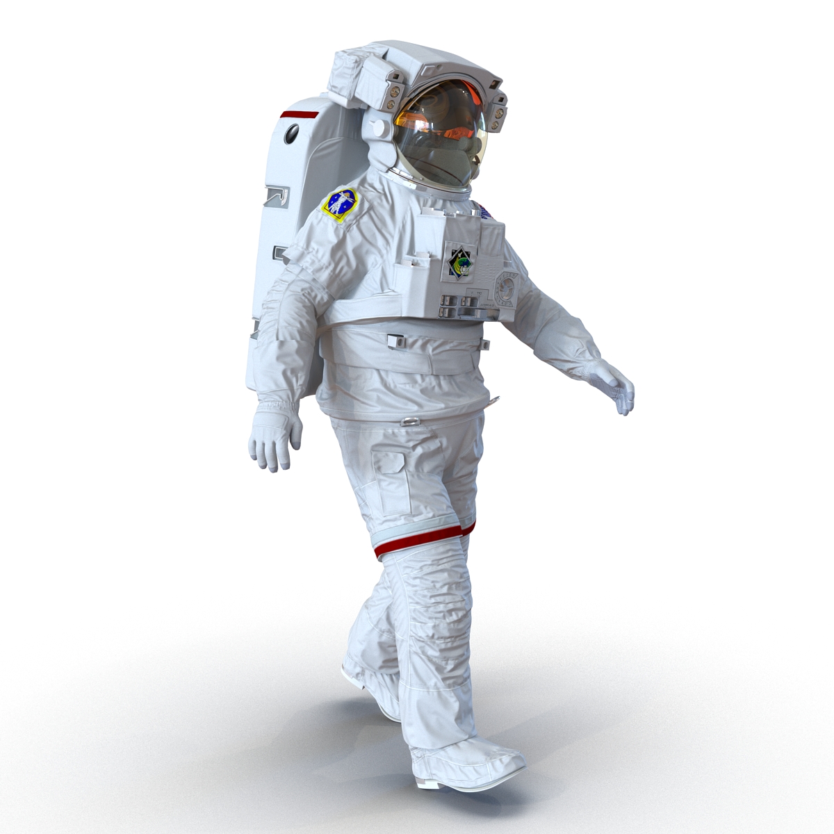 3D model Extravehicular Mobility Unit Rigged