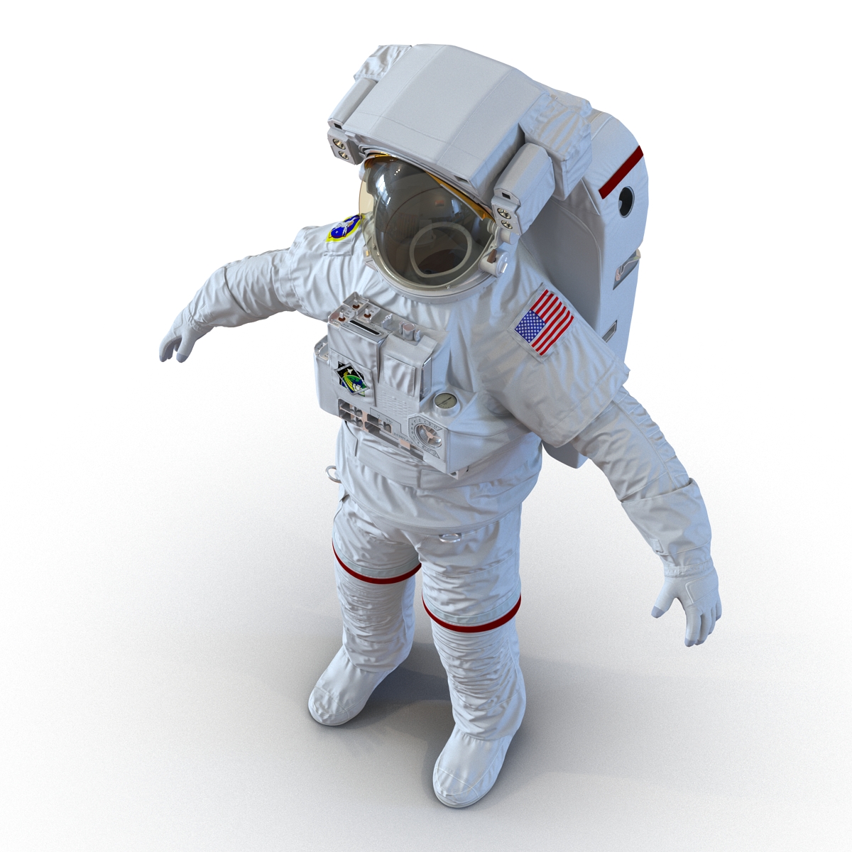 3D model Extravehicular Mobility Unit Rigged