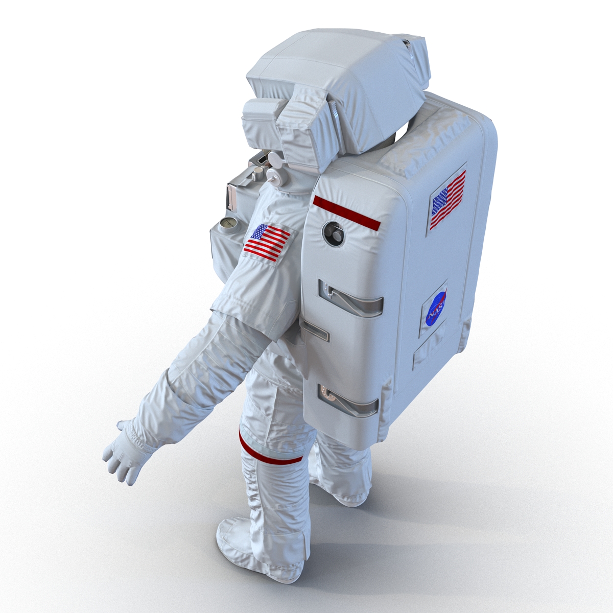 3D model Extravehicular Mobility Unit Rigged