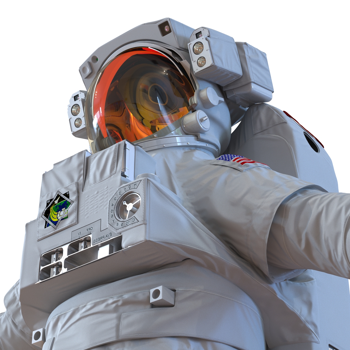 3D model Extravehicular Mobility Unit Rigged