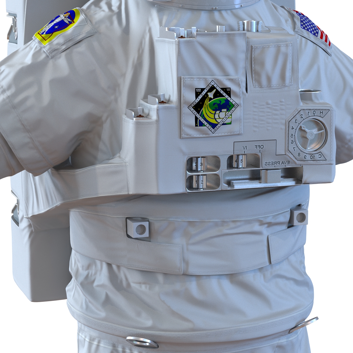 3D model Extravehicular Mobility Unit Rigged