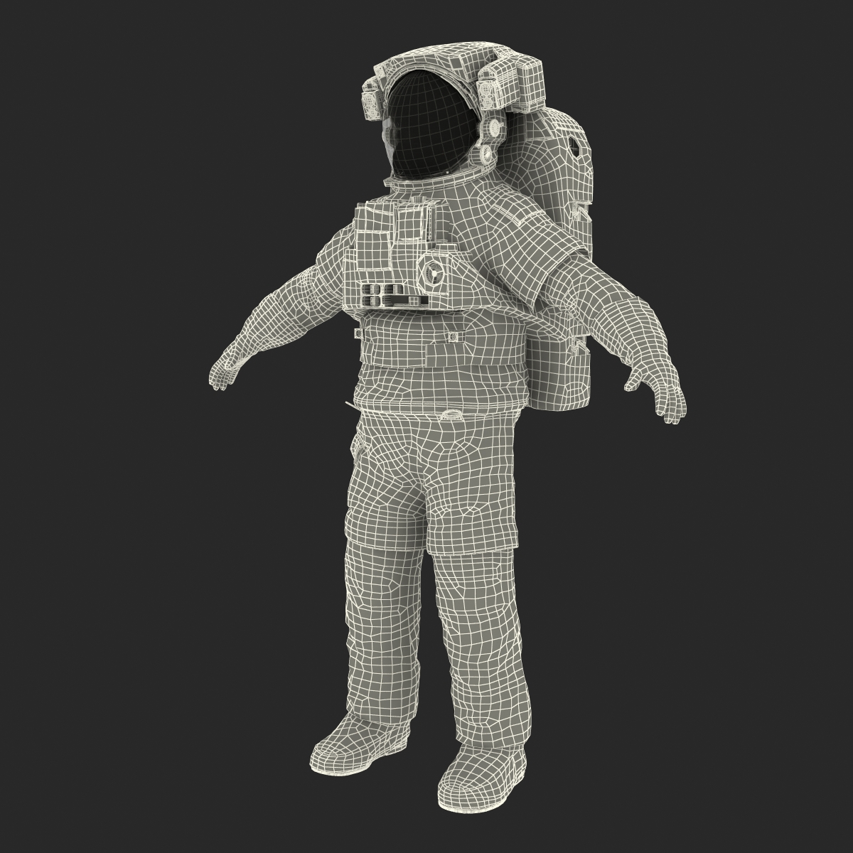 3D model Extravehicular Mobility Unit Rigged