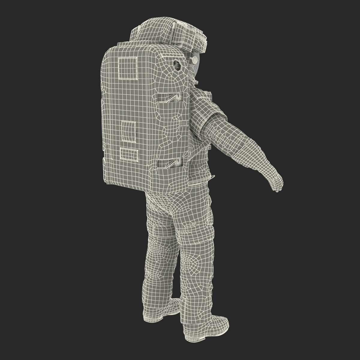 3D model Extravehicular Mobility Unit Rigged