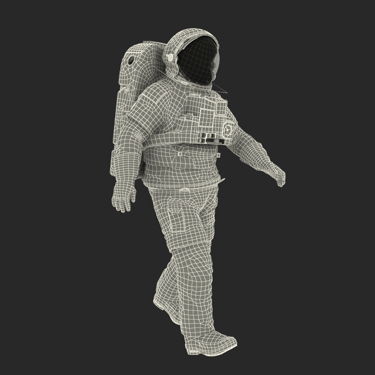 3D model Extravehicular Mobility Unit Rigged