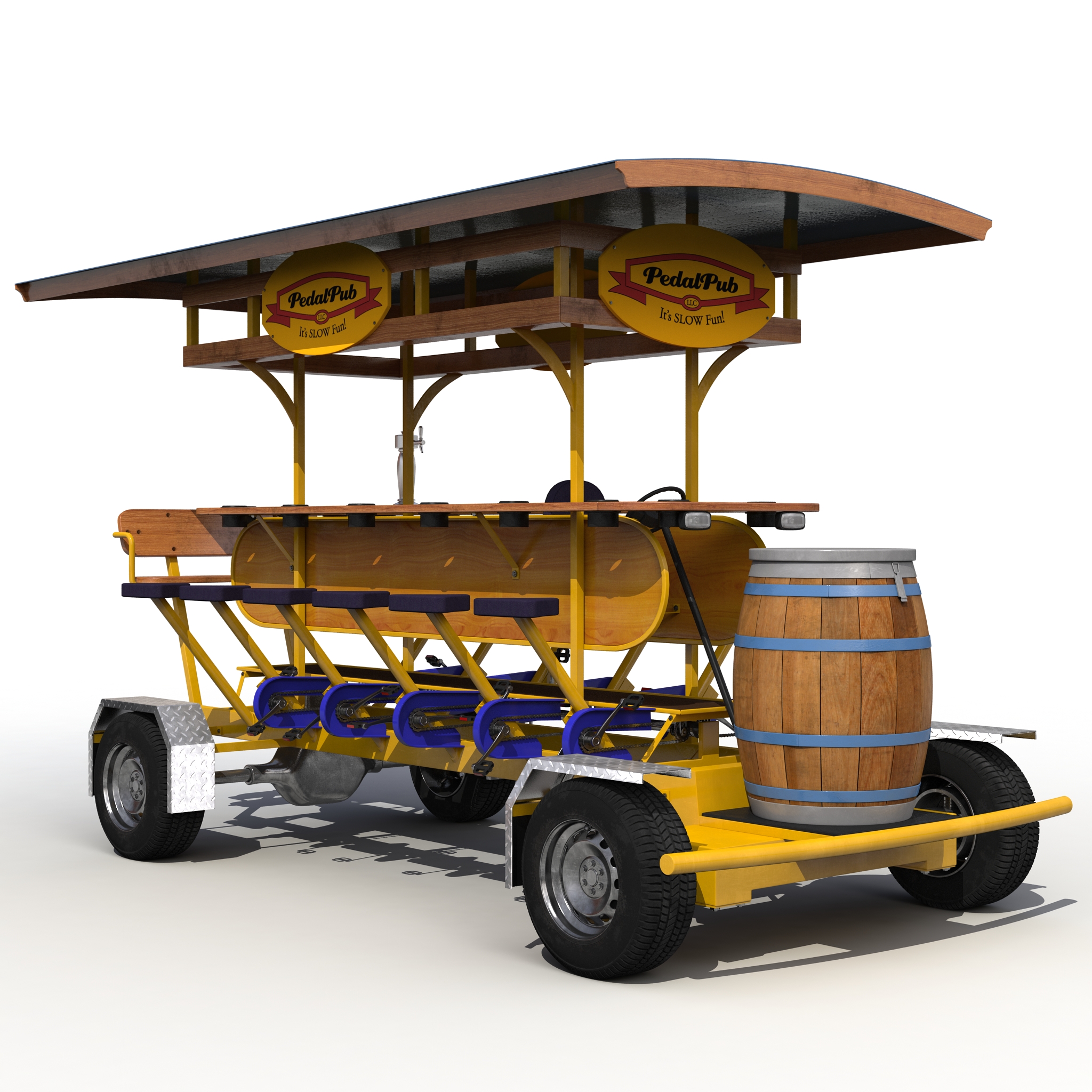 3D Pedal Pub Rigged