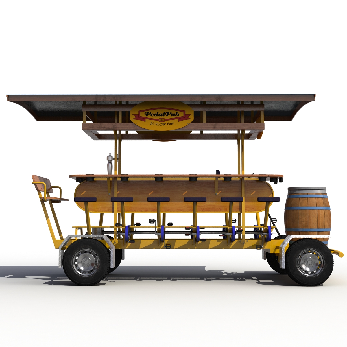 3D Pedal Pub Rigged