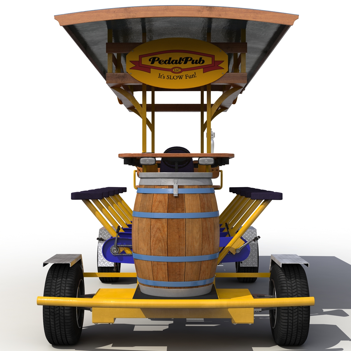 3D Pedal Pub Rigged