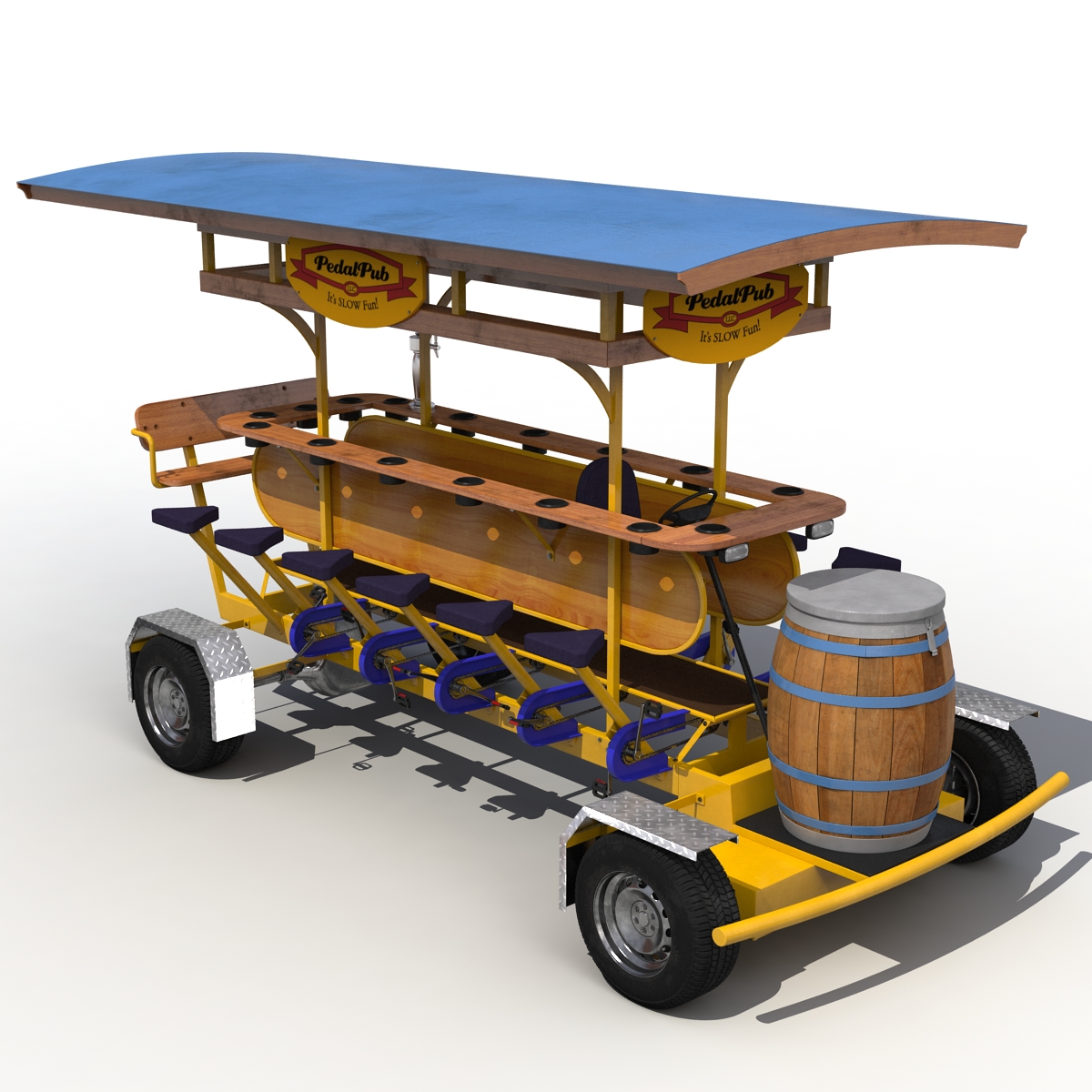 3D Pedal Pub Rigged