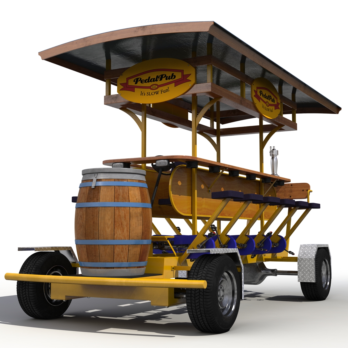 3D Pedal Pub Rigged