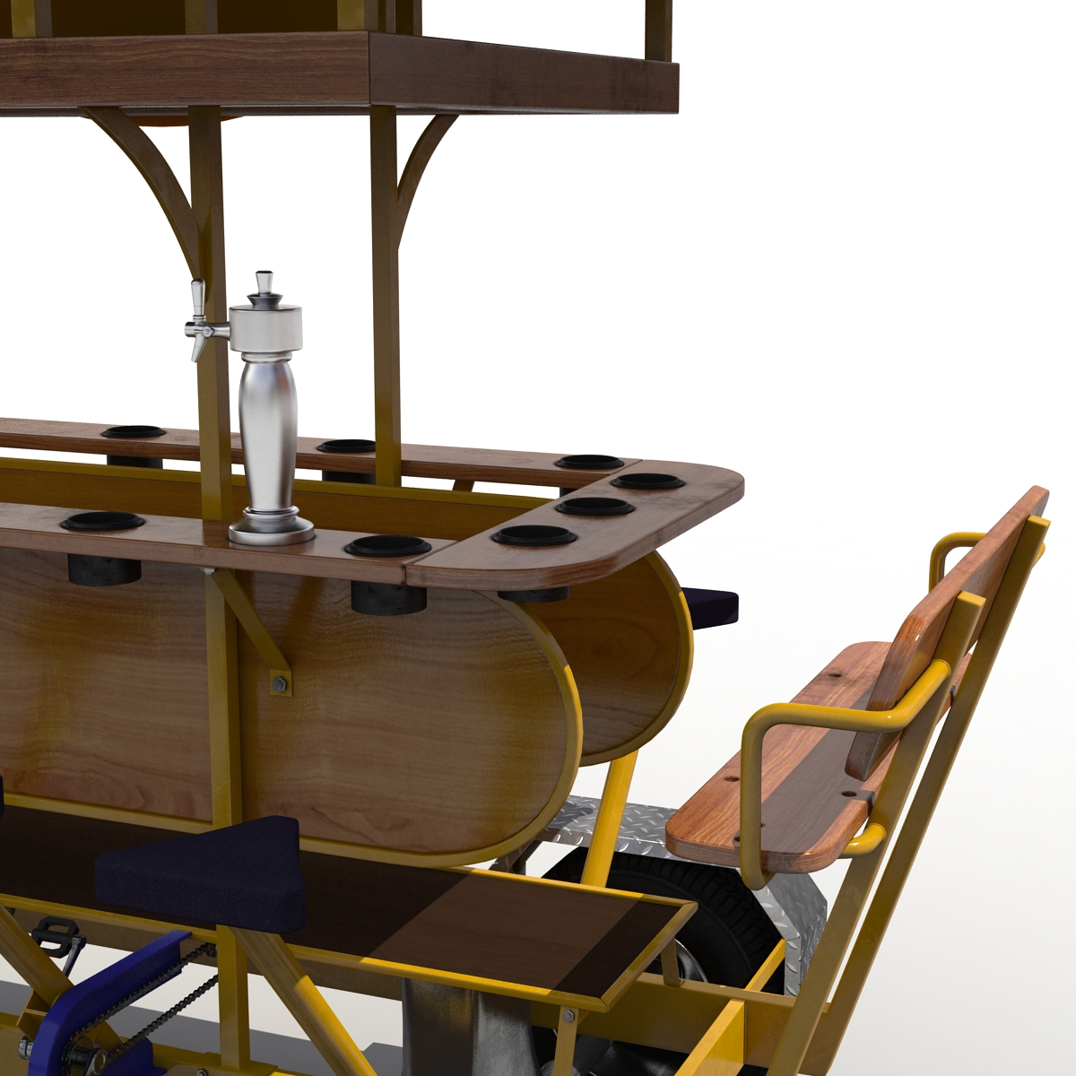 3D Pedal Pub Rigged