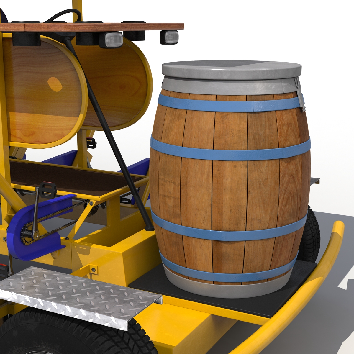 3D Pedal Pub Rigged